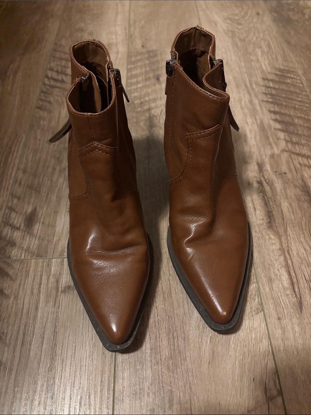 Circus by Sam Edelman Whistler Cognac Brown Ankle Booties - Size 8